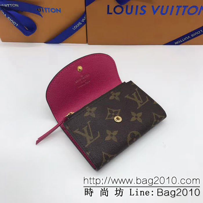 路易威登LV頂級原單 M41939玫海外原單多彩信封式零錢包 女士錢包 ZY1061